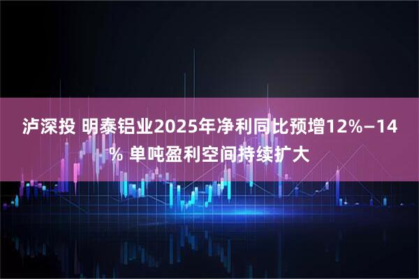 泸深投 明泰铝业2025年净利同比预增12%—14% 单吨盈利空间持续扩大